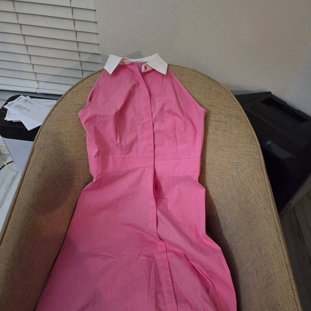 NWT Commense Button Sleeveless Collar Dress Sz M